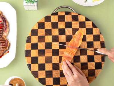 棋盘格橡胶木相思木拼接菜板高端厨房用蔬菜水果肉类砧板